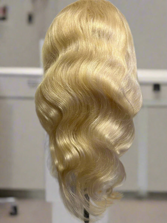 Blonde Uncustomized Closure Wig Pic2