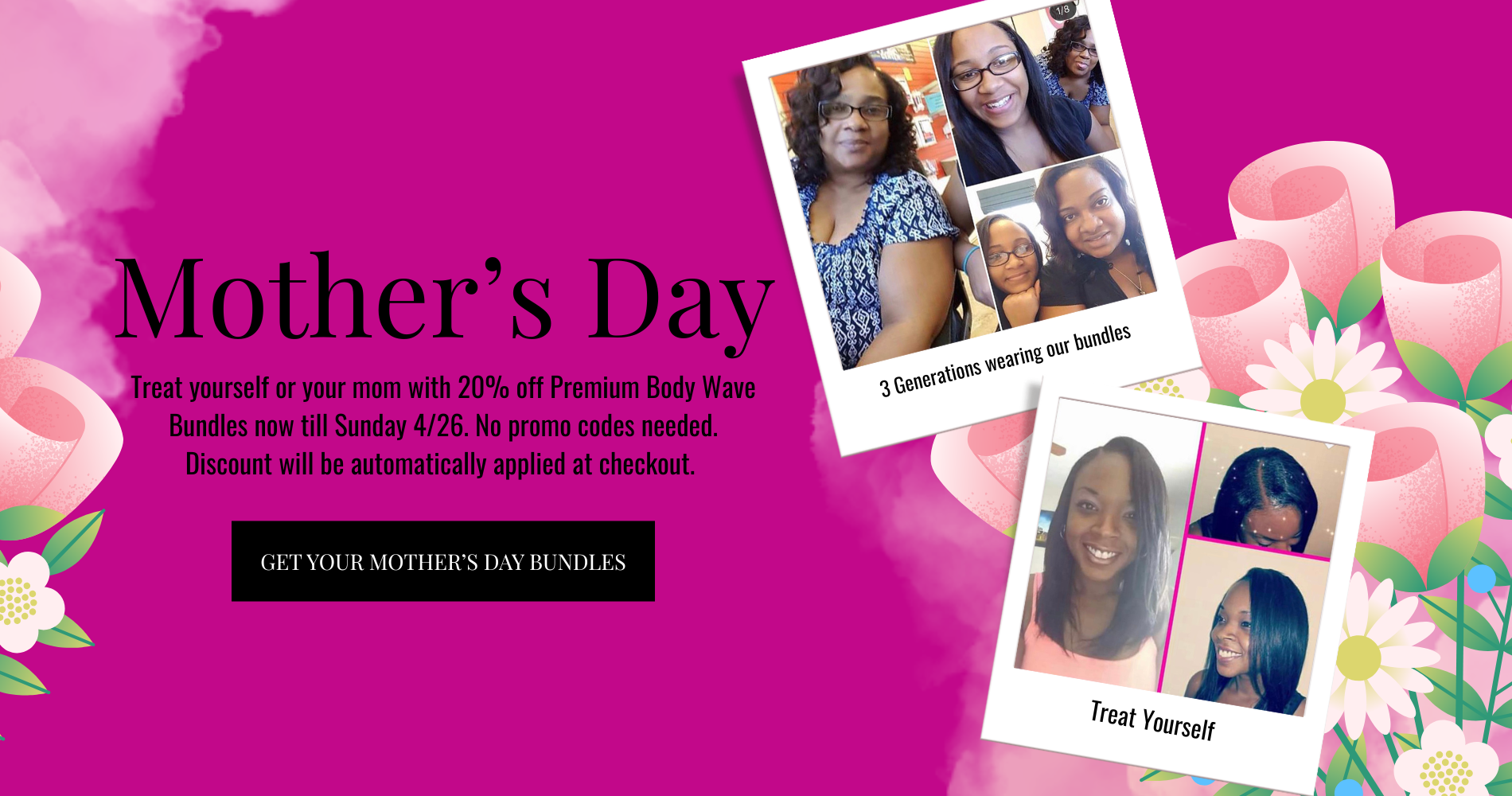 Pink happy mother s day discount promo facebook post 1900 x 1000 px 1