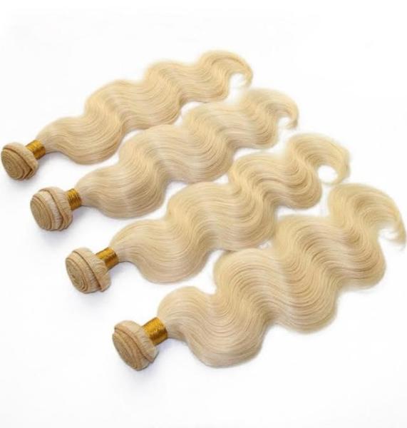 Platinum Blonde Bundles in Body Wave texture.